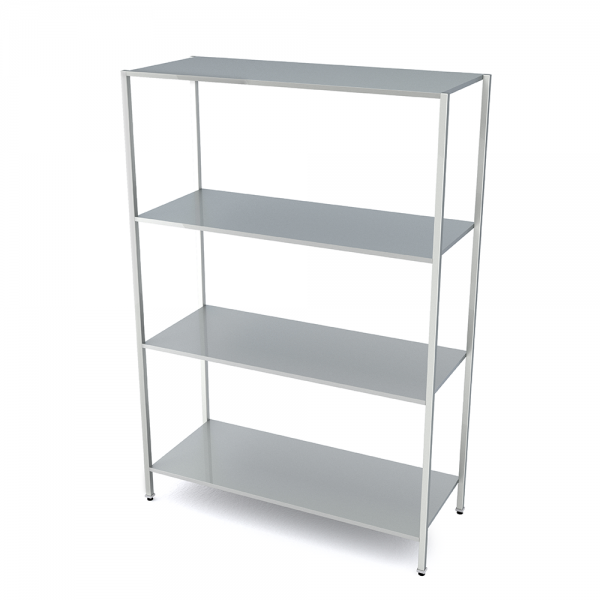 Storage shelf made of steel sheet