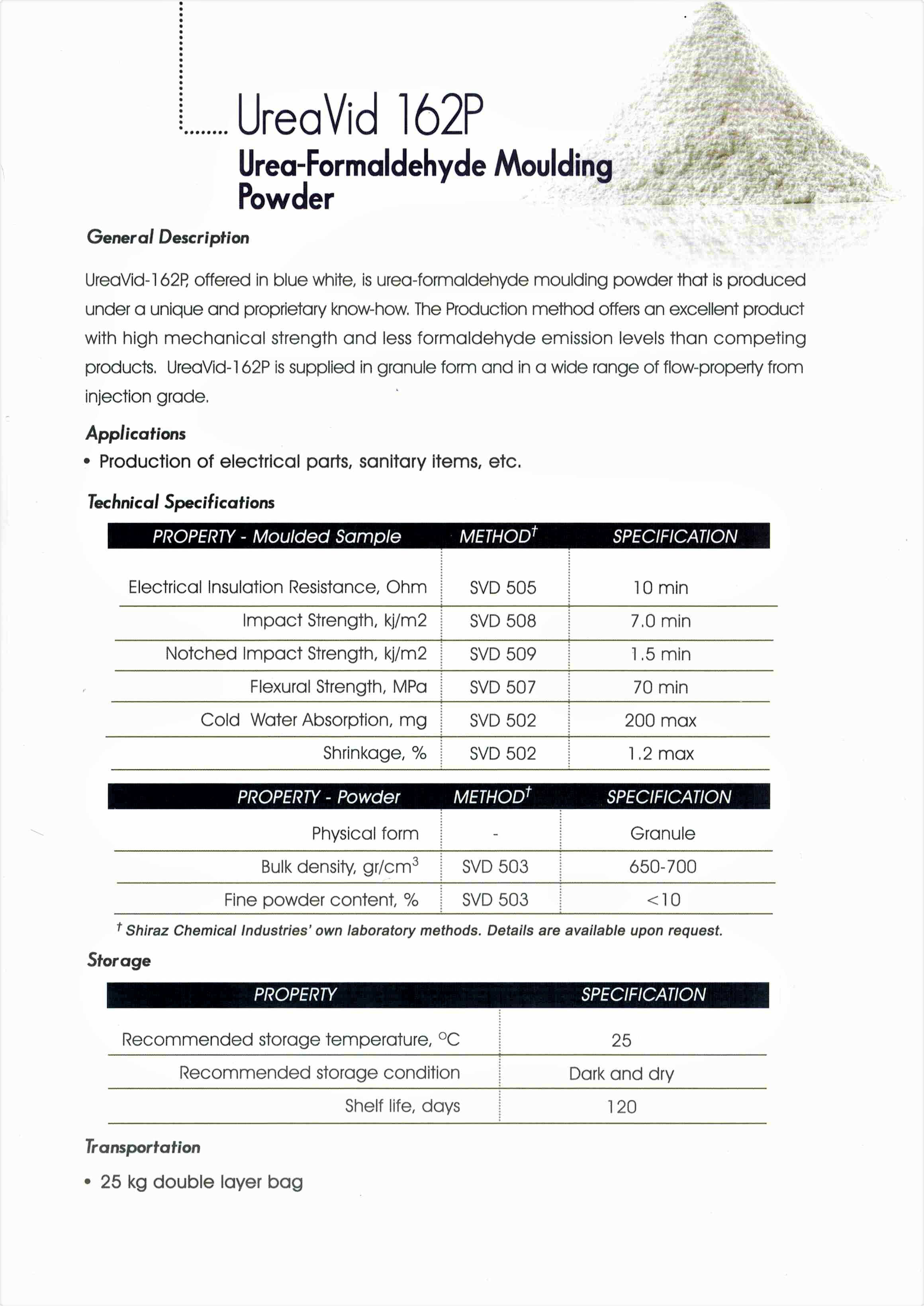 پودر قالبگیری اوره- فرمالدئید
