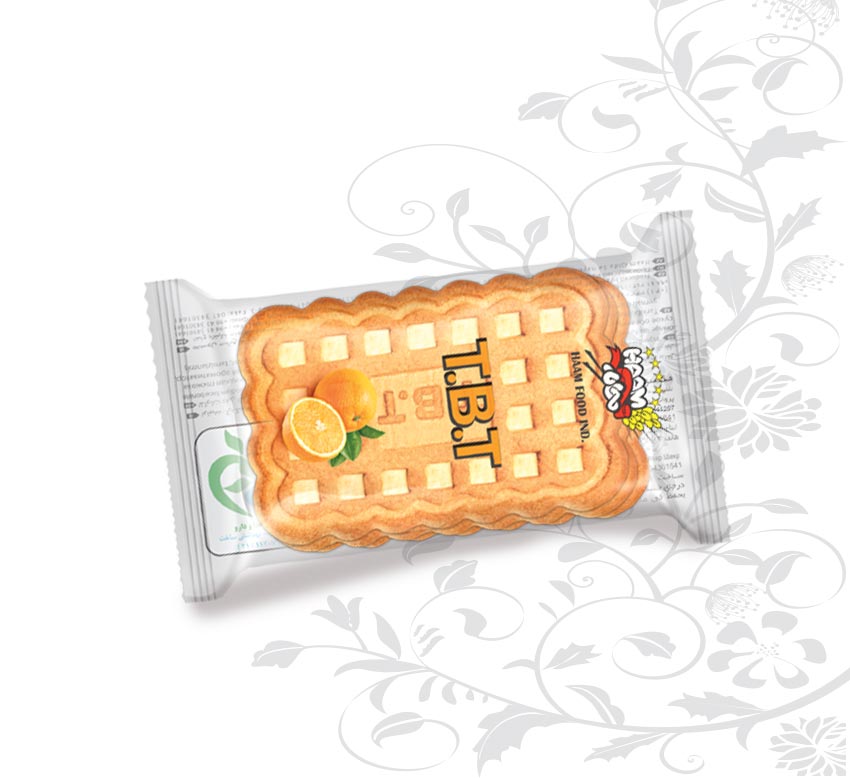 طعم پرتقال  بیسکویت تی بی تی