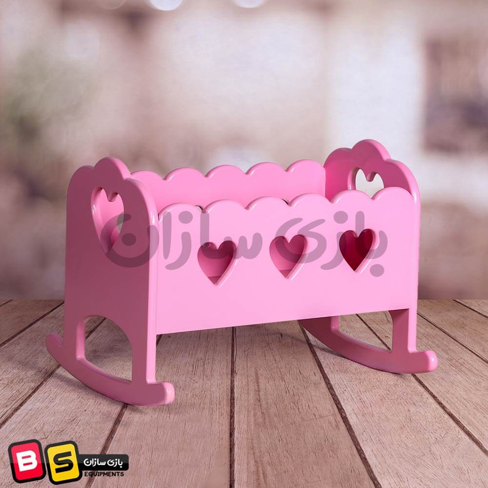 گهواره عروسک چوبی