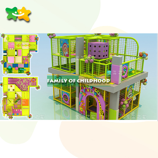 2 floors soft play maze playground center for shopping mall