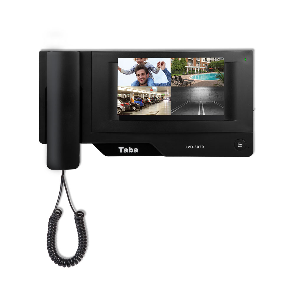 TVD-3070-Black مانیتور درب بازکن تصویری رنگی تابا - صفحه لمسی