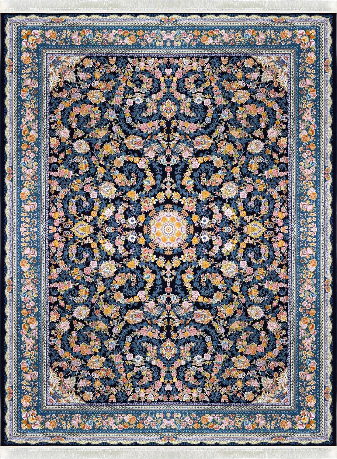 فرش ماشینی 1200 شانه پریماه سرمه ای