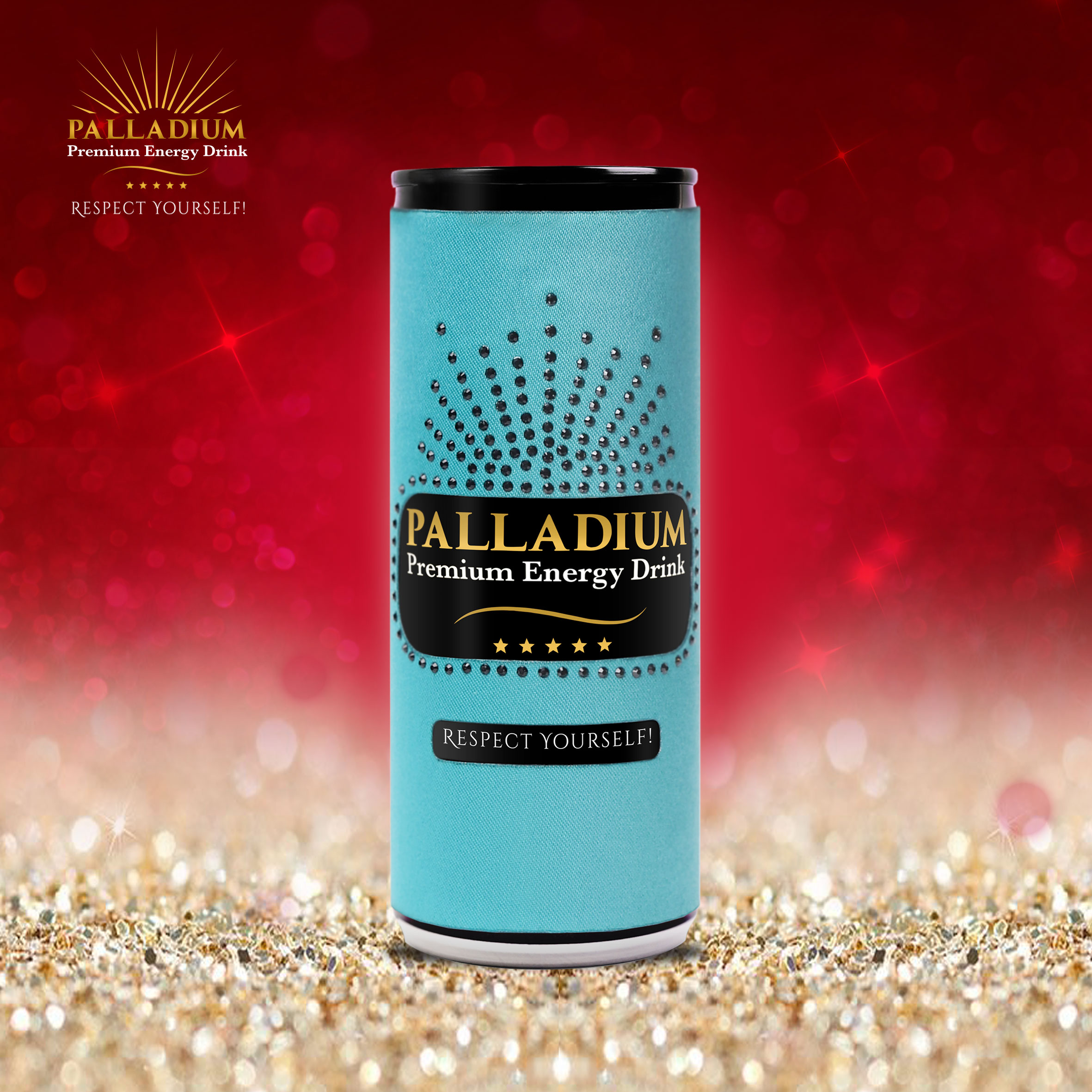 نوشیدنی انرژی زای پالادیوم لاکچری طرح خورشید