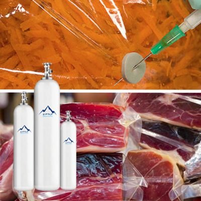 Mixed gases for food and packaging industries