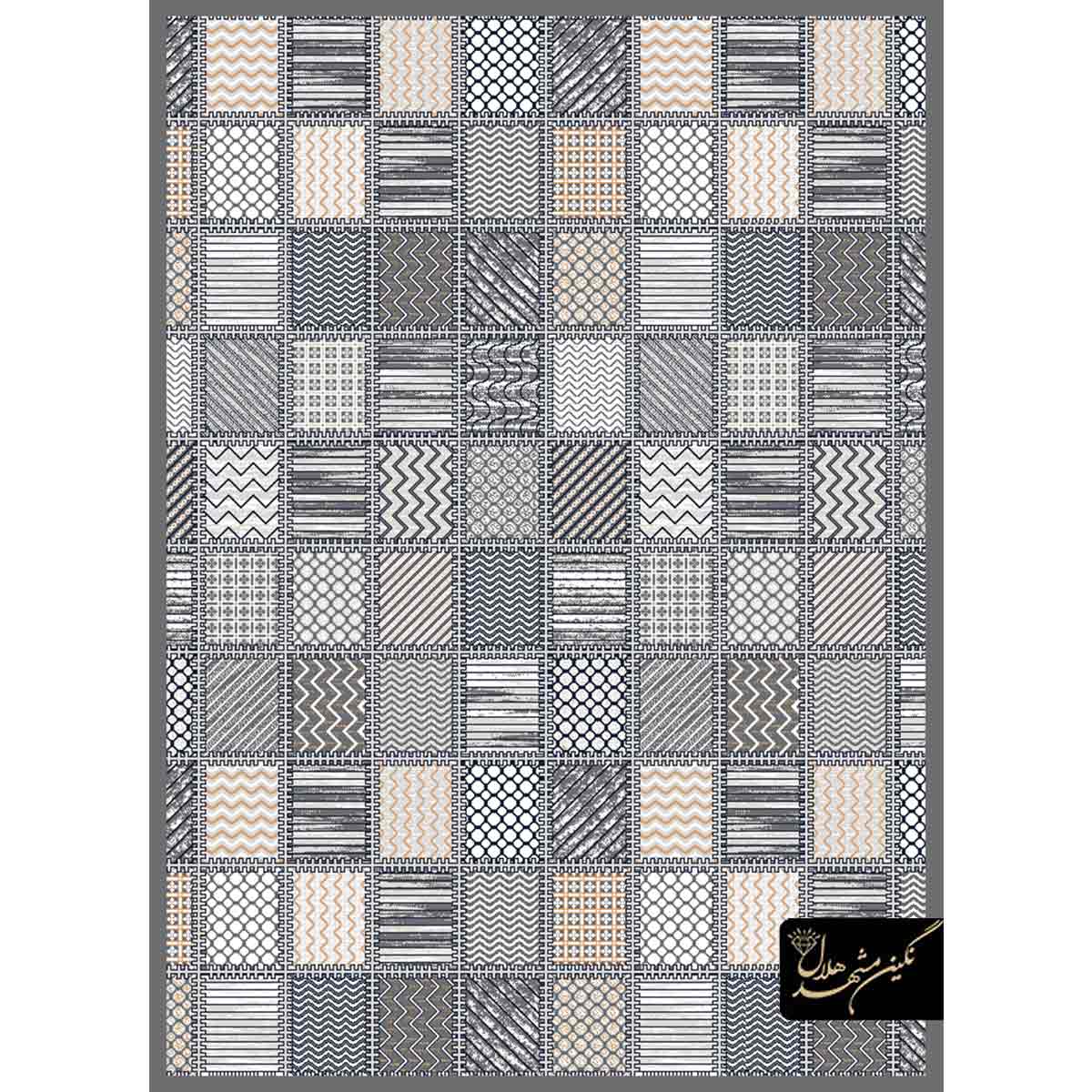 گلیم ماشینی 320 شانه طرح زیگزاگ