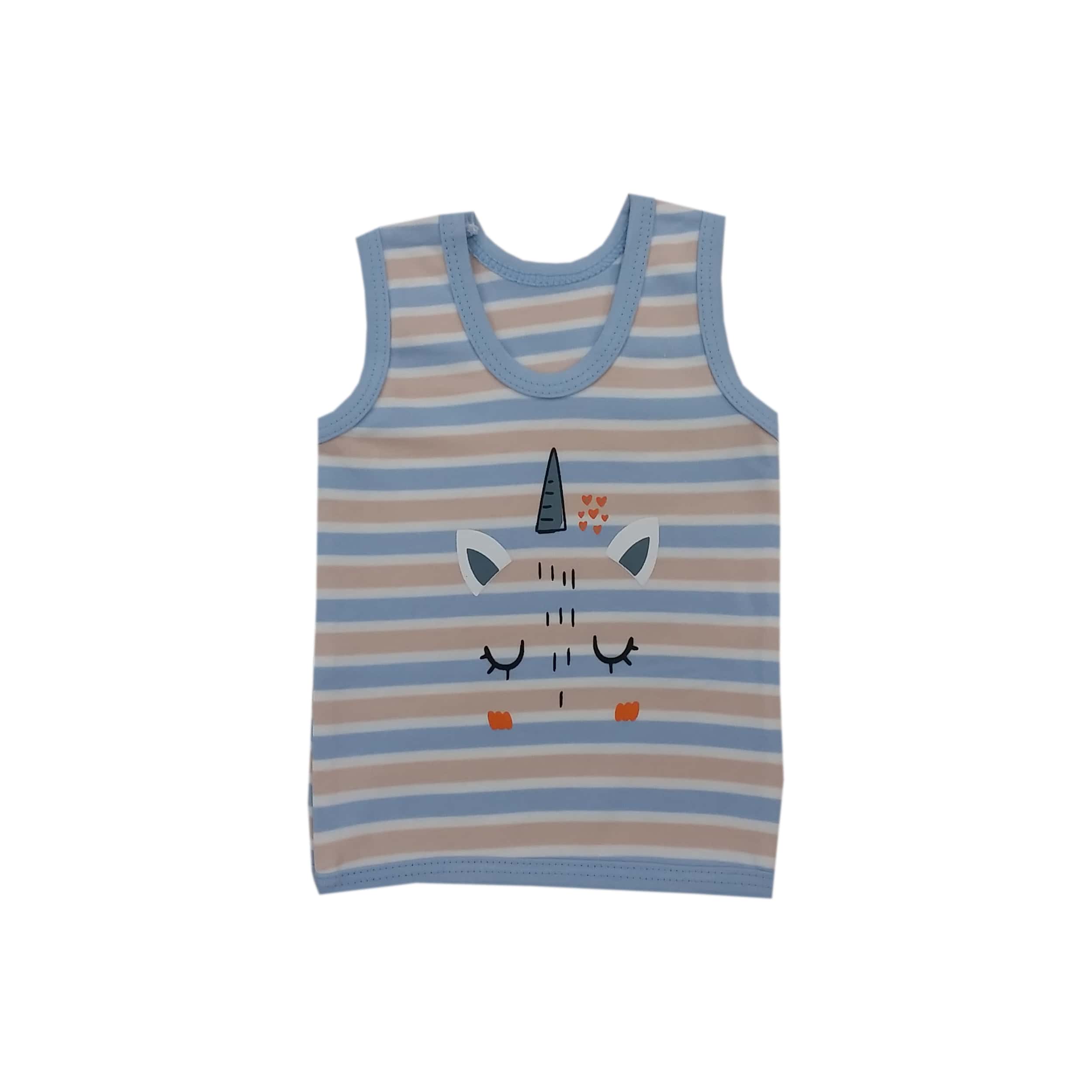 زیرپوش رکابی نوزادی بی بی سان طرح تک شاخ