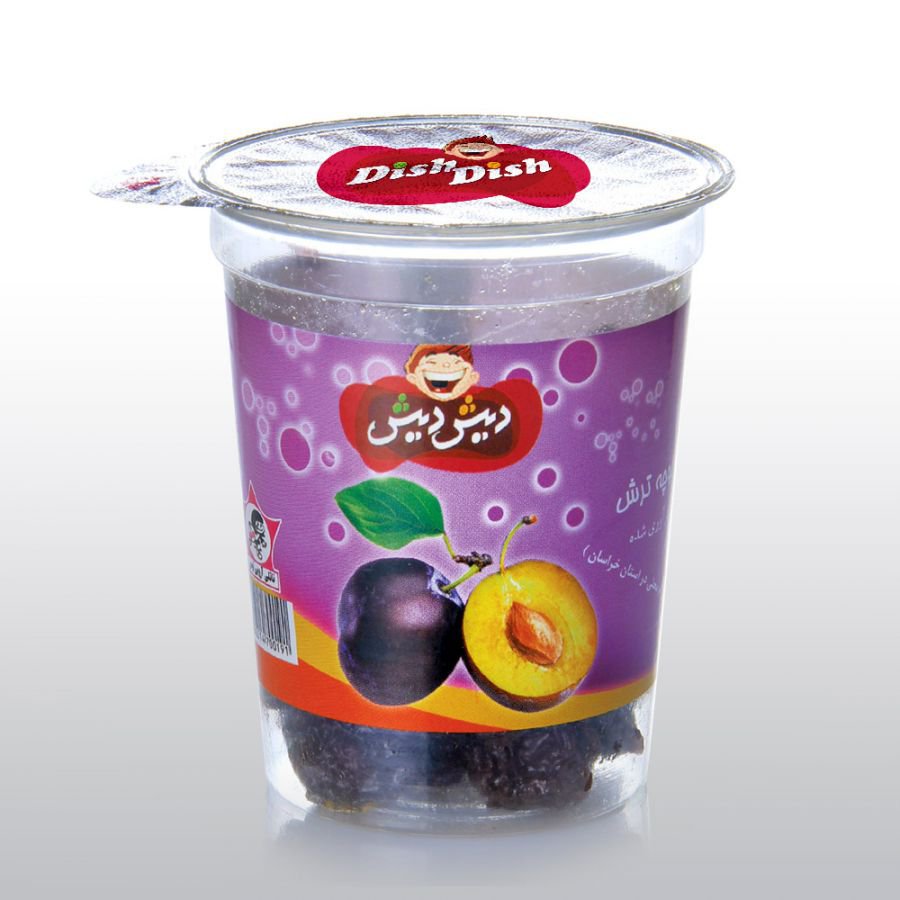 آلوچه فرآوری شده با روکش کنسانتره آلبالو (لیوانی)