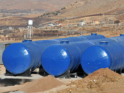 GRP cylindrical tanks