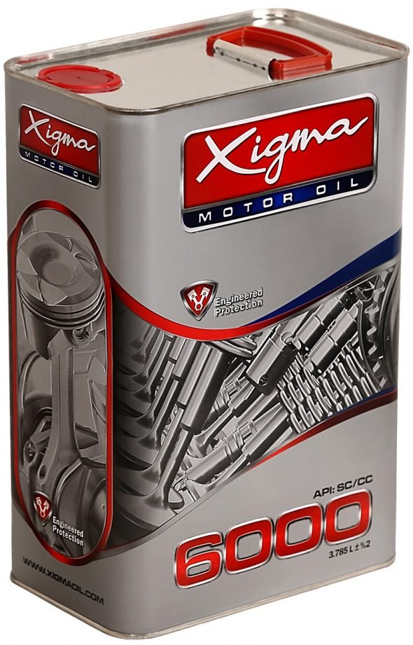 روغن موتور چهارلیتری فلزی کتابی Xigma SC/CC-6000