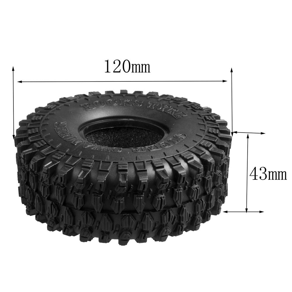 1.9 Inch 106mm Crawler RC Wheel Tires - Ultra Soft Rock Crawler Tires Foam