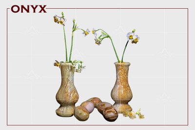 گلدان مرمر جفت