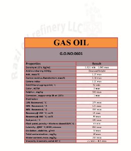 آنالیز گازوییل( دی ۲ و دی ۶)۰۶۰۱