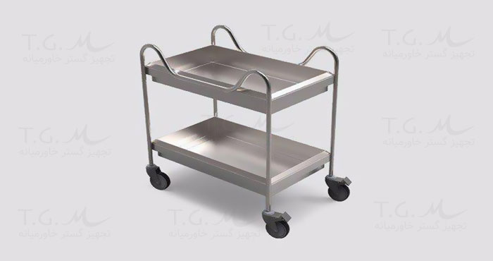 Trolley for carrying dirty dishes