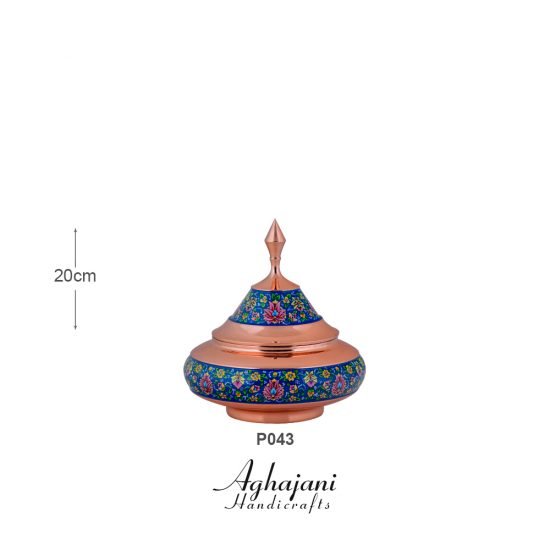 بشقاب پرنده بزرگ مس و پرداز برند آقاجانی
