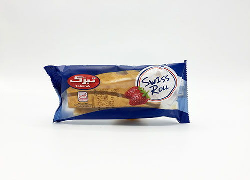 رول کيک 75گرمي توت فرنگي