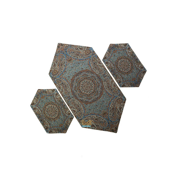 رومیزی جلومبلی (سه تیکه) طرح کبریا فیروزه ای