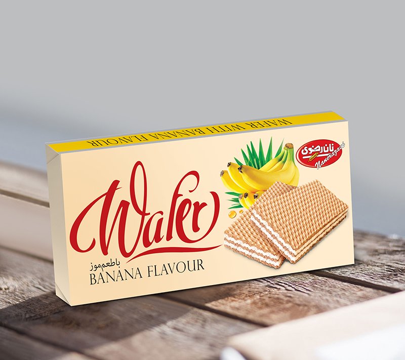 Super waffle with banana flavors