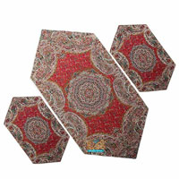 رومیزی جلومبلی (سه تیکه) طرح کبریا قرمز