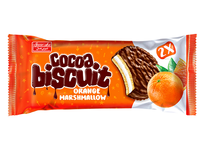 بیسکوئیت با کرم هوادهی شده و روکش دار فرآورده کاکائویی