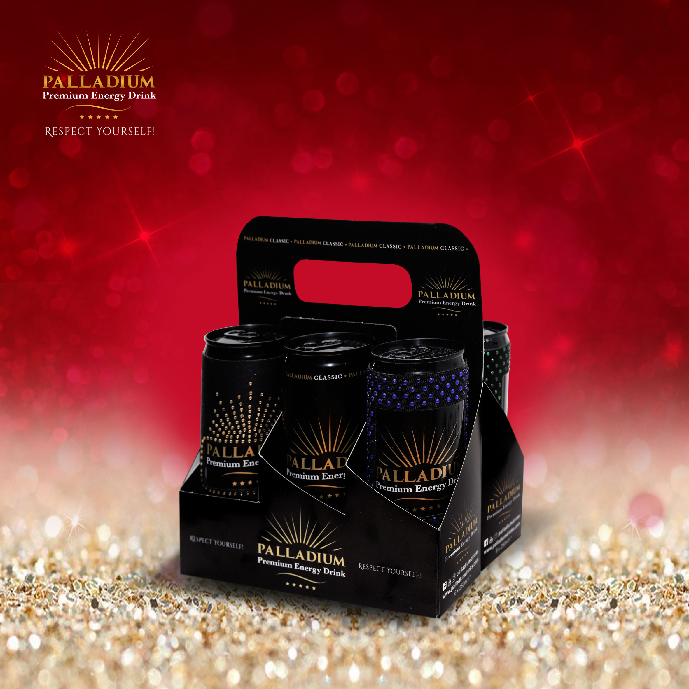 نوشیدنی انرژی زای پالادیوم میکس کلاسیک و لاکچری باکس۶ عددی