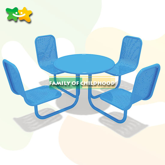 4 Seats Iron Outdoor Benches Leisure Chair for playground