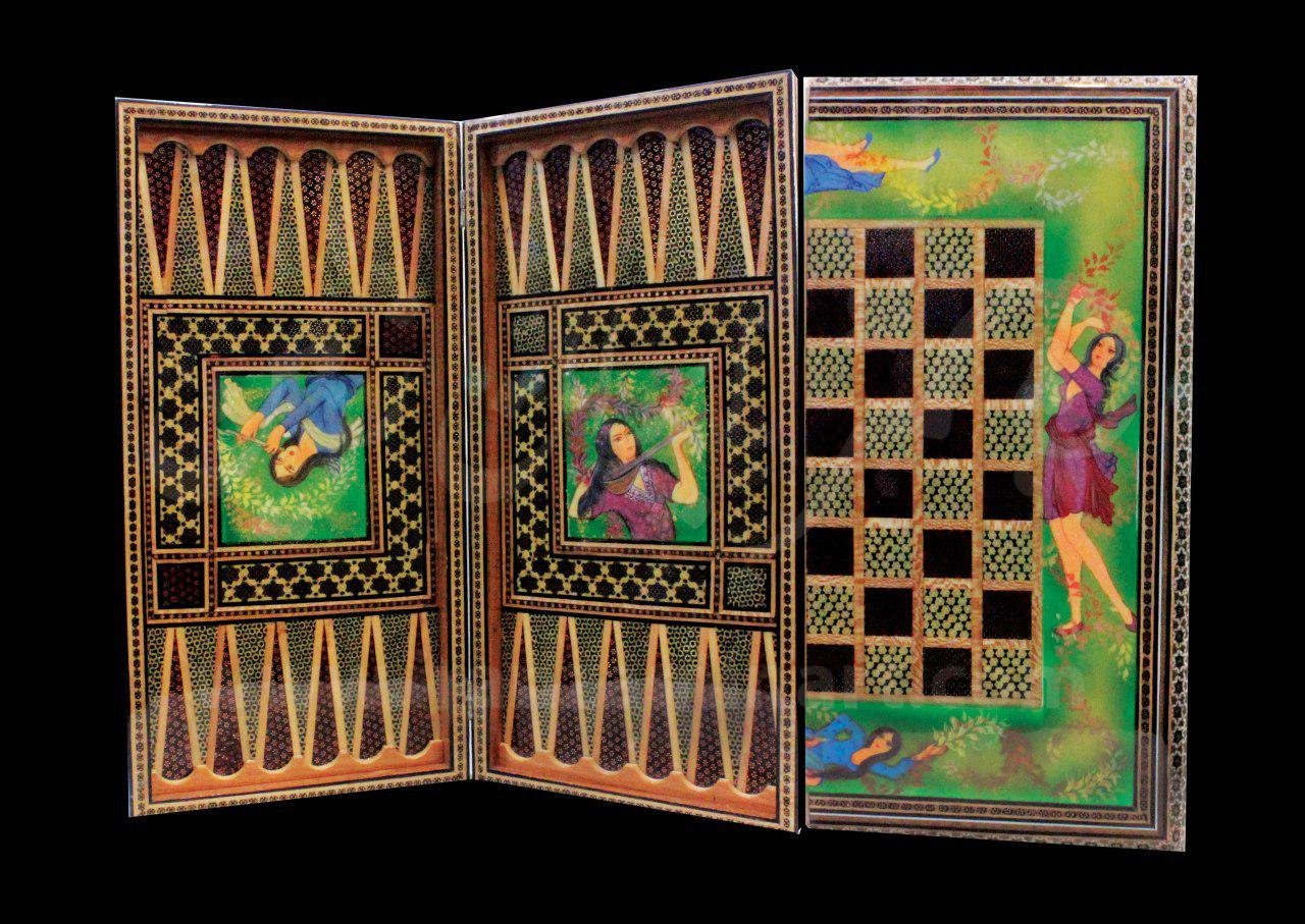 تخته نرد خاتم کاری 50 سانتی