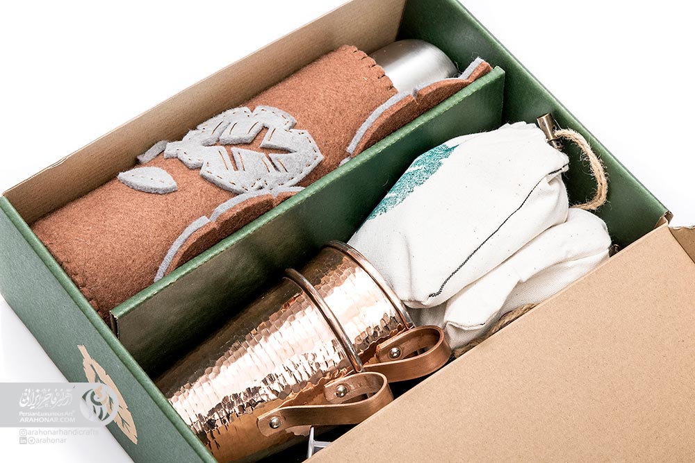 چام (بسته فلاسک و لیوان مسی)