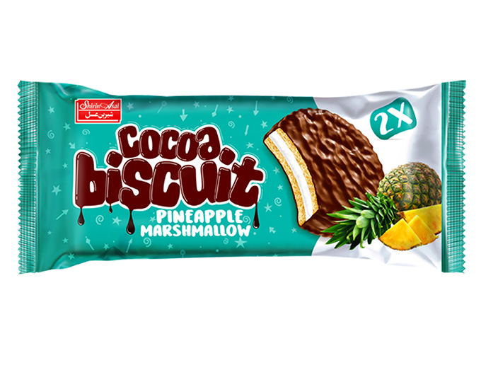 بیسکوئیت با کرم هوادهی شده و روکش دار فرآورده کاکائویی