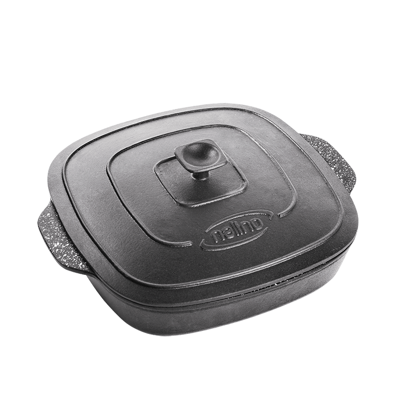 Adrina cast iron square pan (with cast iron lid)