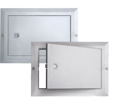 Access door with cabinet lock