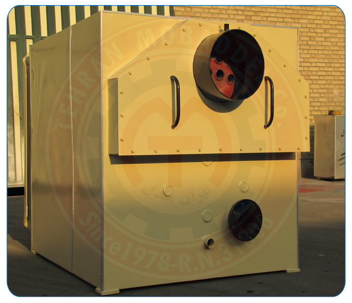 دیگ آب داغ فایر تیوب سه پاس عقب خشک