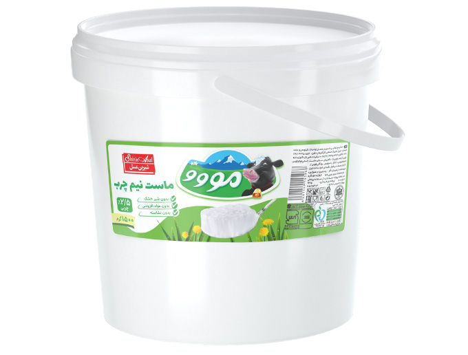 ماست سطلی نیم چرب 2.5% مووو