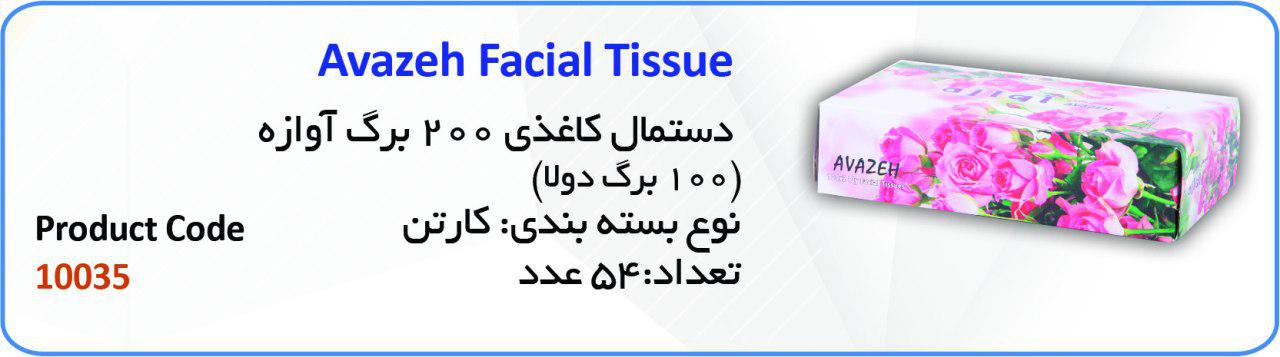 دستمال کاغذی 200 برگ آوازه (100 برگ دولا)