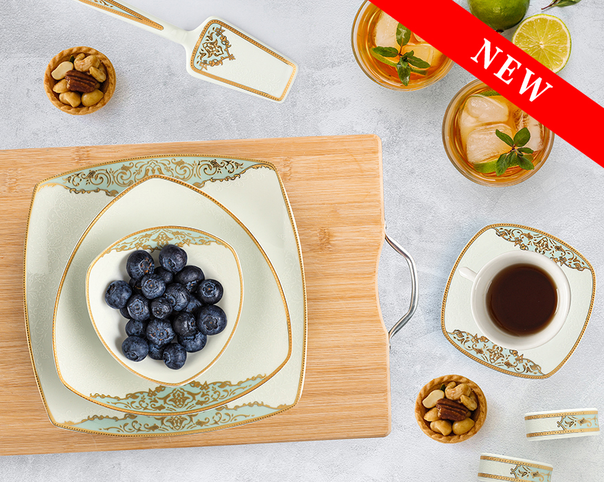 سرویس چینی پاریس طرح سوگند فیروزه ای