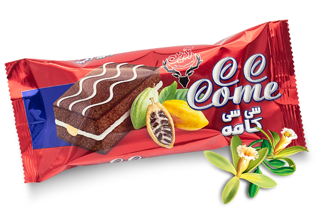 کیک لایه ایی کرمدار با طعم کاکائو