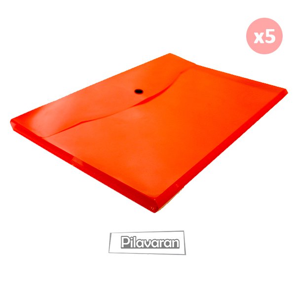 پاکت افقی A۴ دگمه دار عطف دار