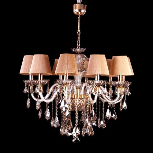 بلوری ۱۰ شاخه S نسکافه طلا با شید و کریستال