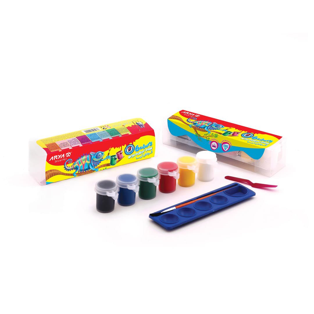 گواش ۶ رنگ پیوسته بزرگ طلقی