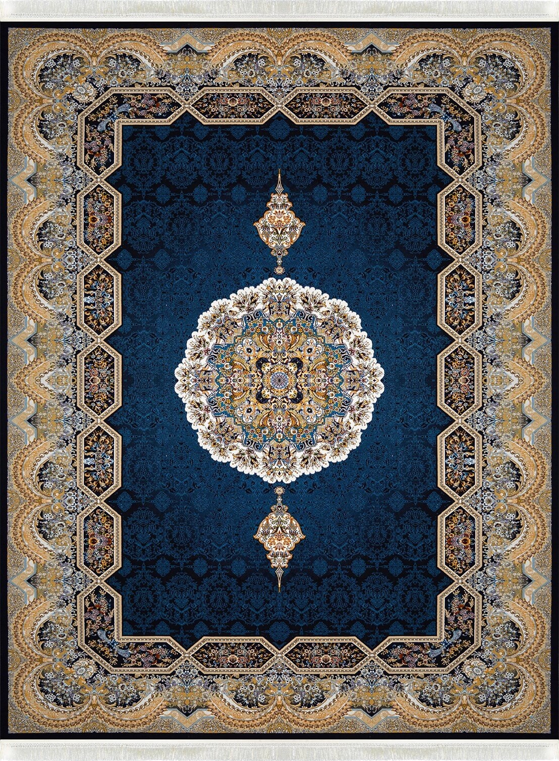  فرش ماشینی 1000 شانه هالیدی سرمه ای