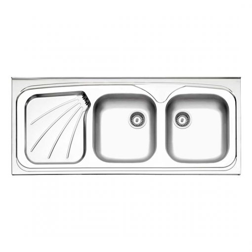 سینک دو لگنه نیمه فانتزی 270 روکار 50 سانتی متری