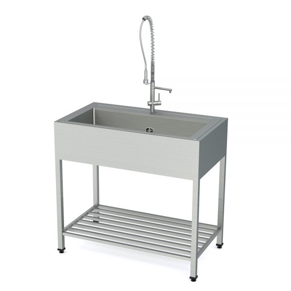 Single basin sink with a length of 100