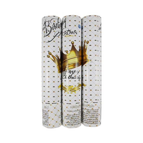 استوانه شادی تاج طلایی سفید