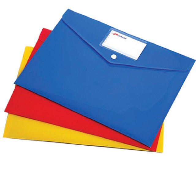 پاکت دکمه دار با جای کارت و خودکار