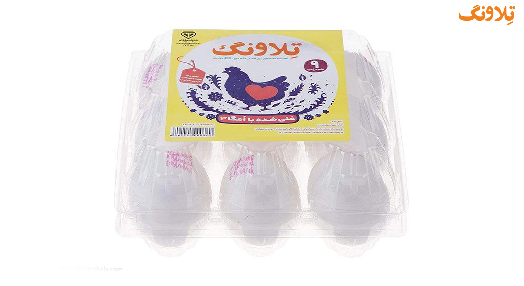 بسته بندی 9 عددی تخم مرغ امگا 3