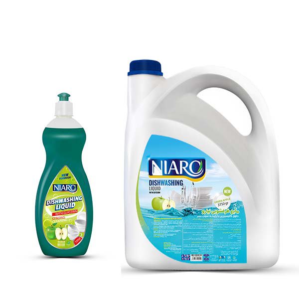 Dishwashing liquid containing glycerin with green apple scent