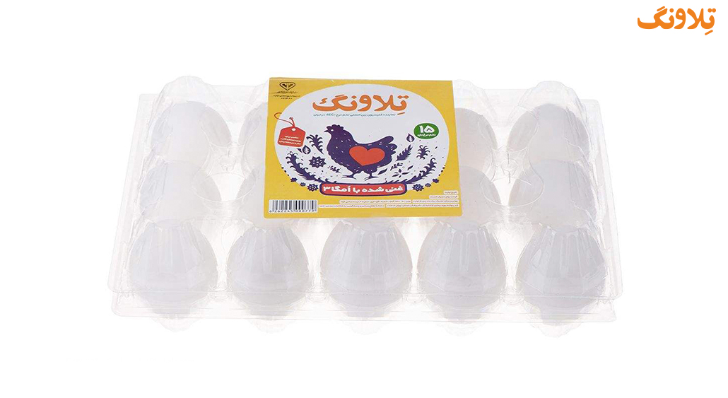 بسته بندی 15 عددی تخم مرغ امگا 3