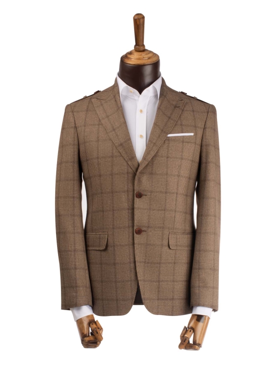 کت تک ال سی من مدل 10200407157-قهوه‌ای