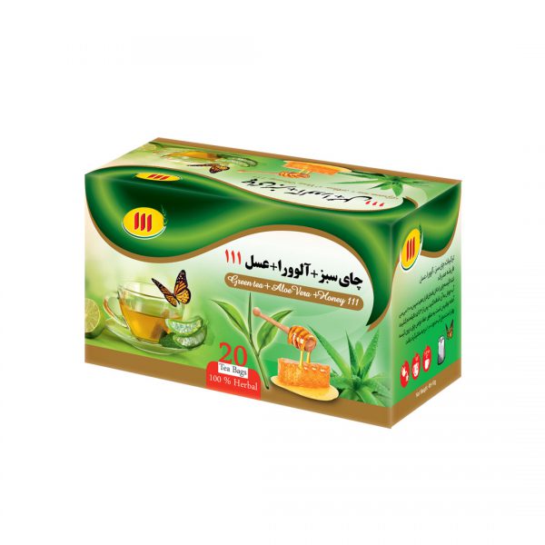 چای سبز و آلوئه ورا و عسل