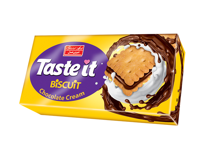 بيسكويت با كرم كاكائويي،تست ايت